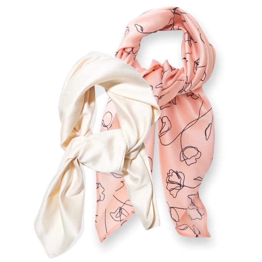 Lark & Ives Silk Satin Scarf Set‎